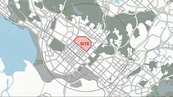 把普通地圖整理成更易讀的項目區位分析圖 · 官方輸出範例